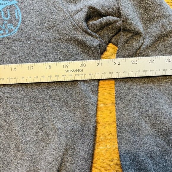 Maui And Sons Crewneck Sweatshirt Mens Small Grey Surf Shark Graphic Long Sleeve - Picture 5 of 12
